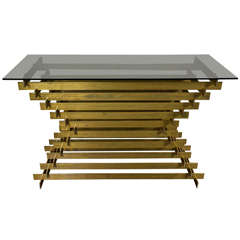 Flair Home Collection Brass Console