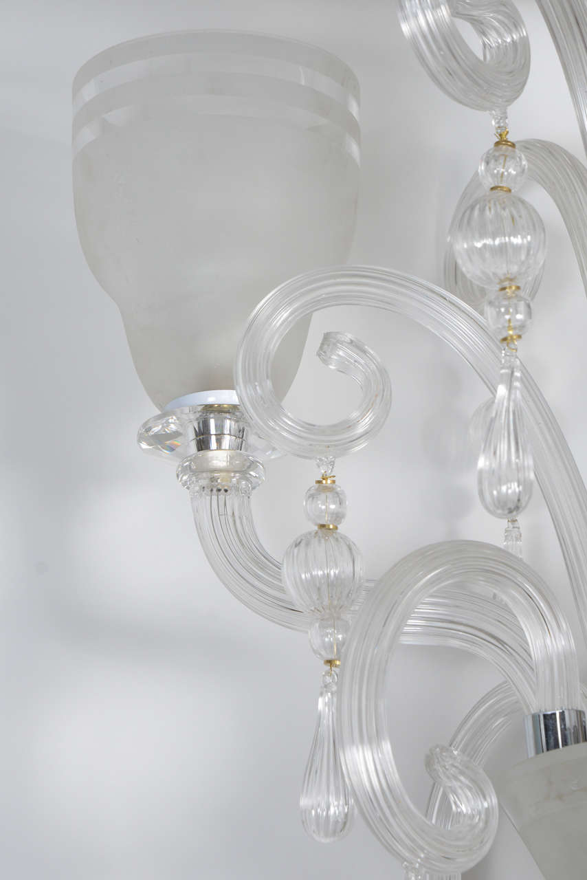 Chandelier in Murano Glass with Three Lights 1