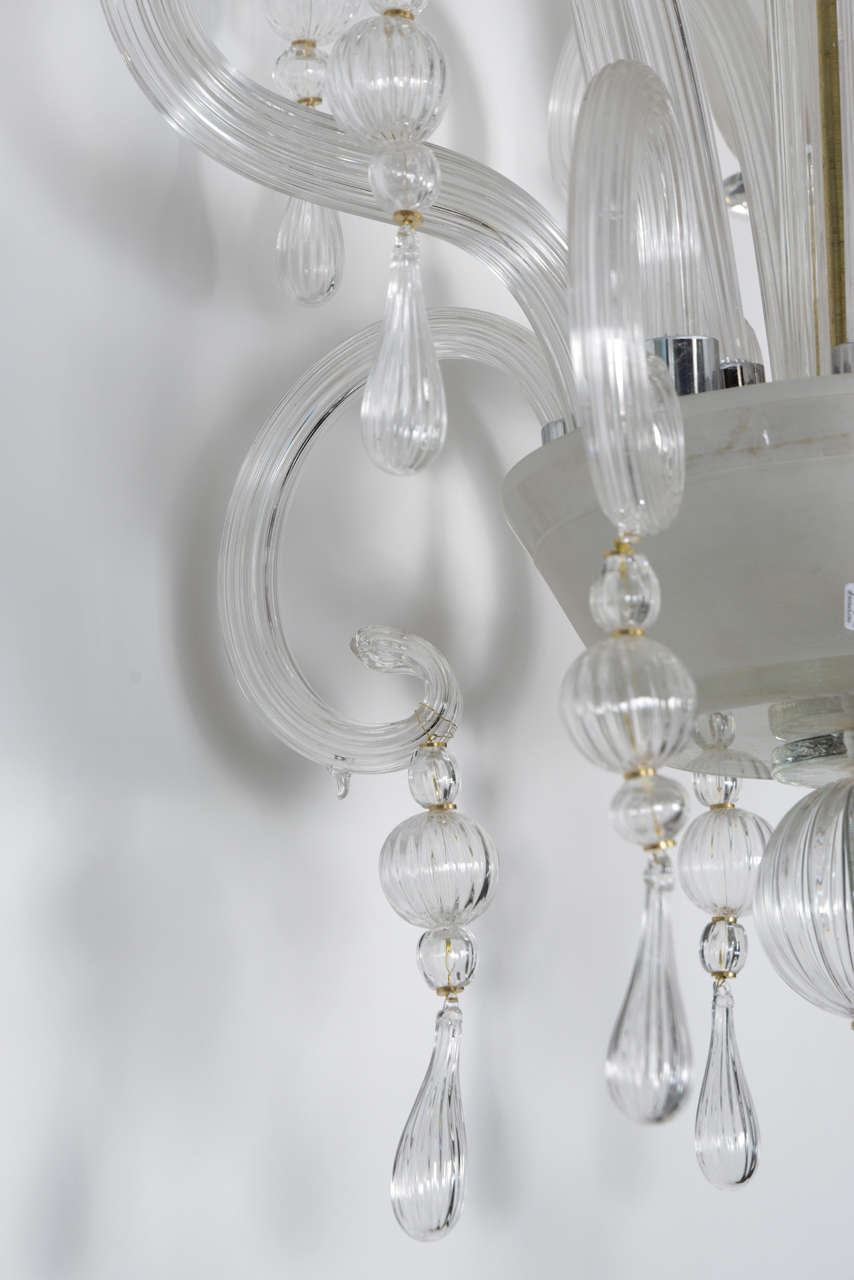 Chandelier in Murano Glass with Three Lights 2