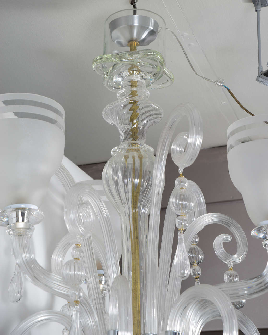 Chandelier in Murano Glass with Three Lights 3
