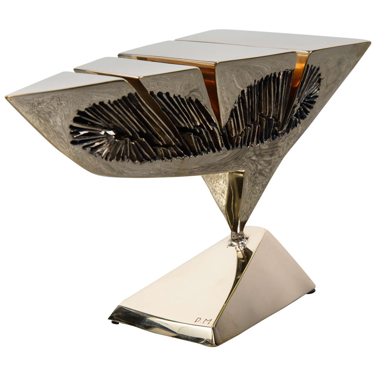 Dietrich Mohr Gold Bronze Sculpture For Sale