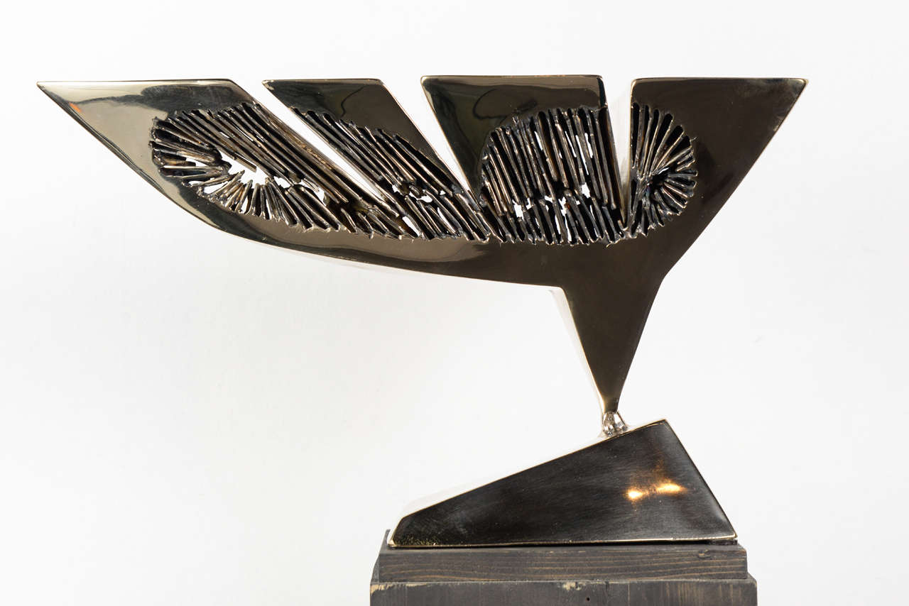 Modern Dietrich Mohr Gold Bronze Sculpture For Sale