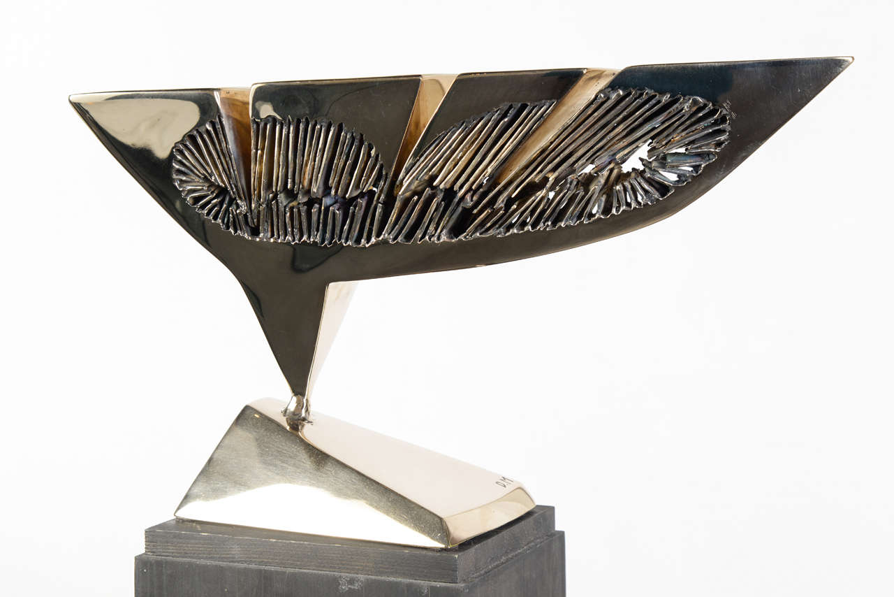 Dietrich Mohr Gold Bronze Sculpture For Sale 2