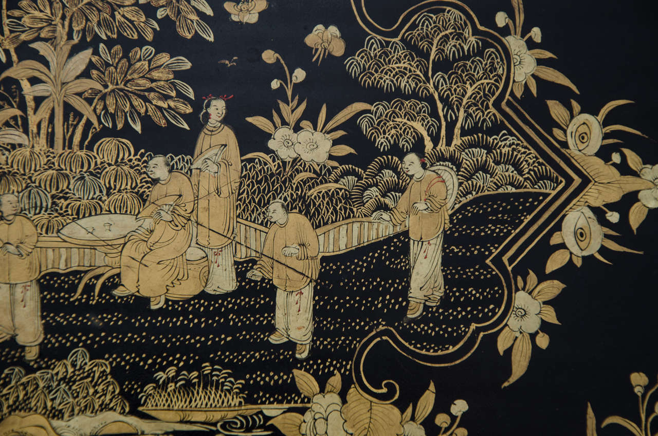 Lacquered Chinese Lacquer Export Tray, circa 1820