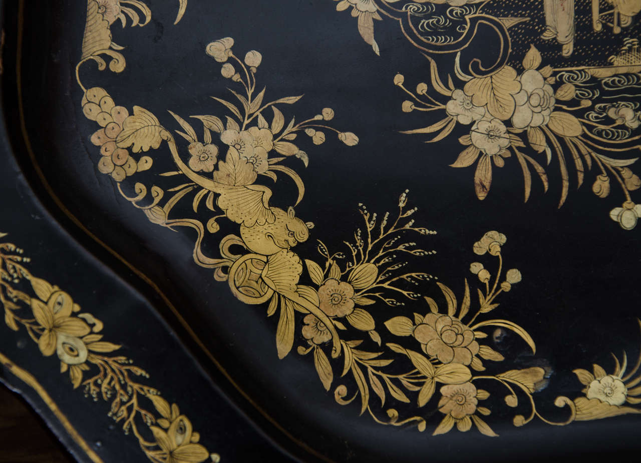 Wood Chinese Lacquer Export Tray, circa 1820