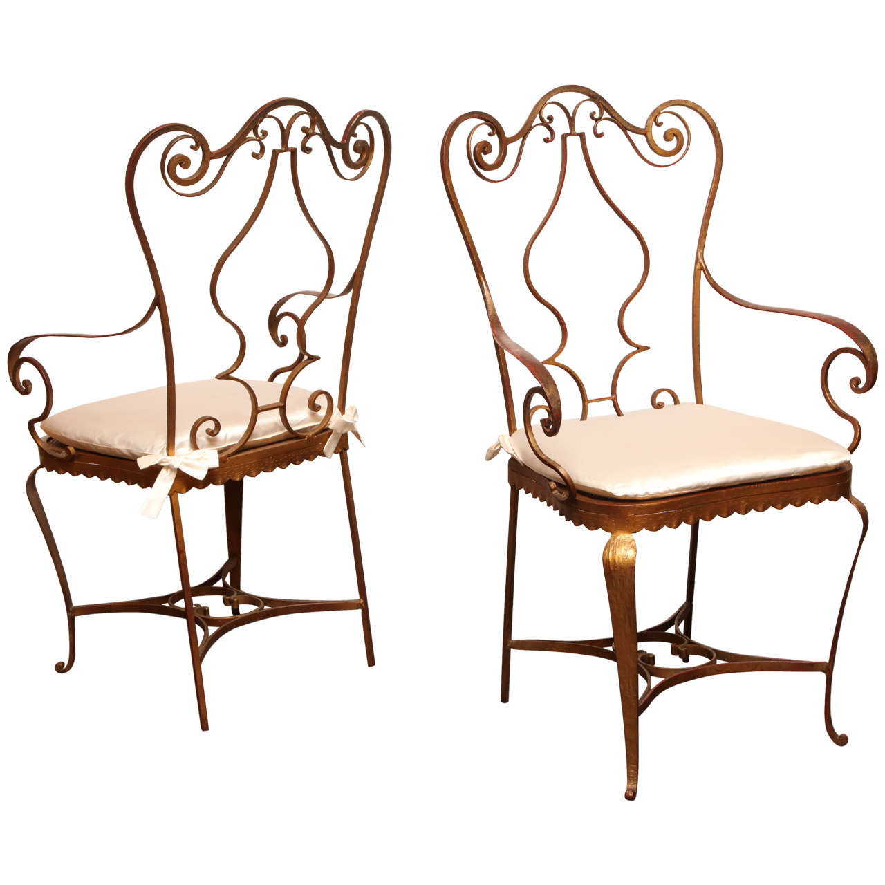 Pair of French 1940s Neo-Rococo Armchairs