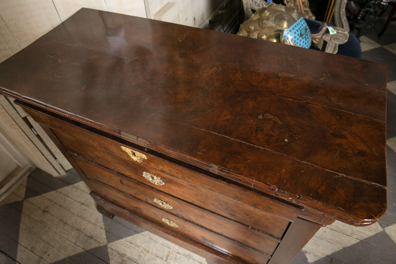 Period Walnut Four-Drawer Charles X Chest For Sale 1