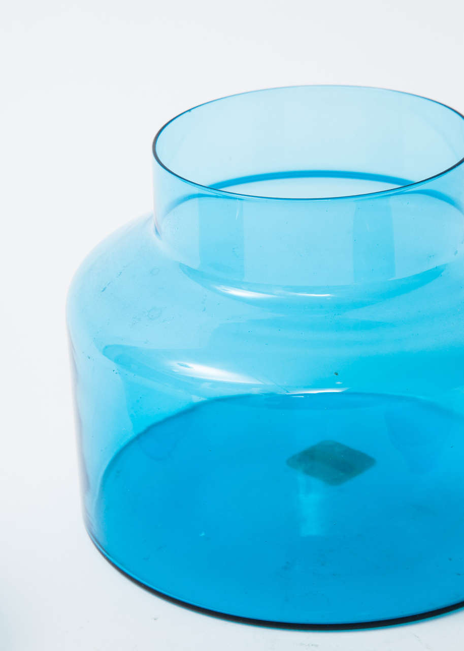 Italian Set of Blue Glass Jars by Raymor