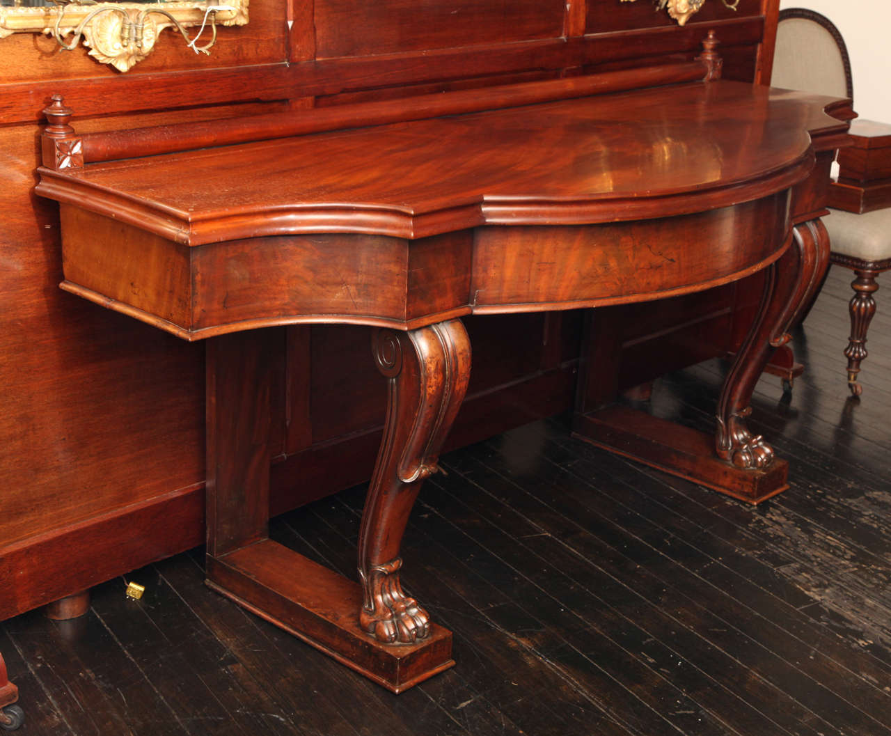 19th Century Irish, William IV Mahogany Serving Table 1