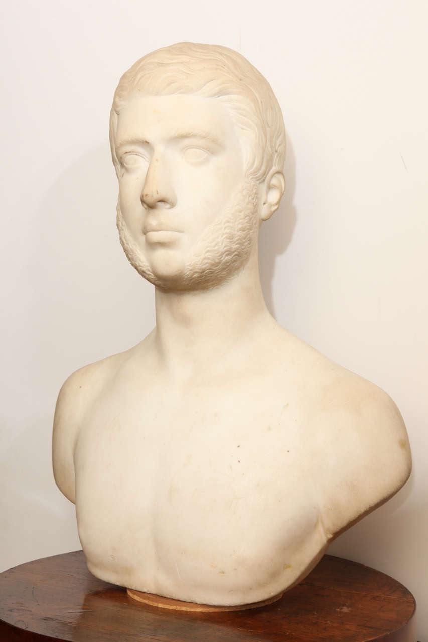 19th Century Marble Bust by Niccolo Bazzanti, Famouse for a Bust at the Uffizi Gallery