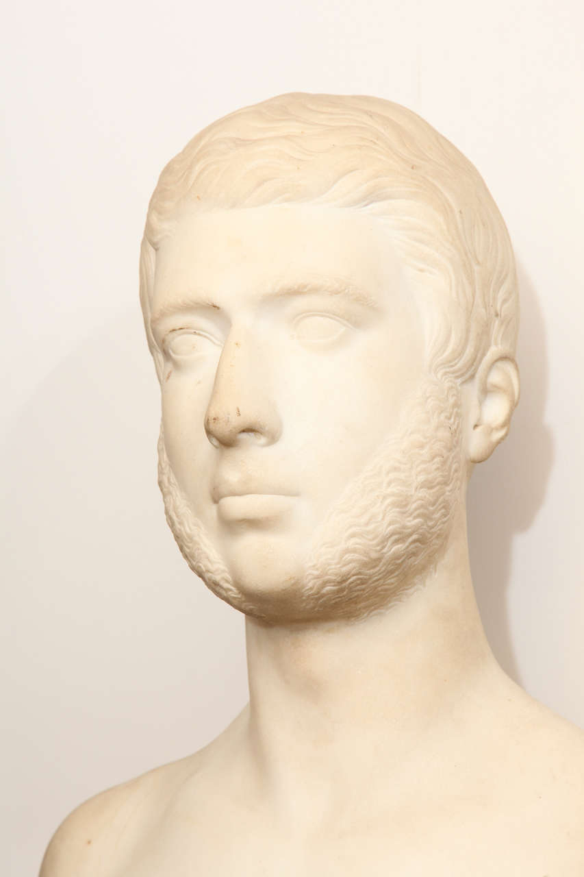 19th Century Italian Marble Bust by Niccolo Bazzanti, 1830 In Good Condition In New York, NY