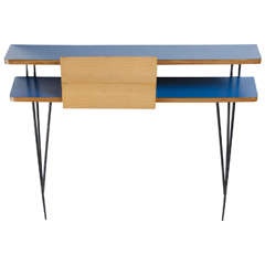 Blue Formica Console Table