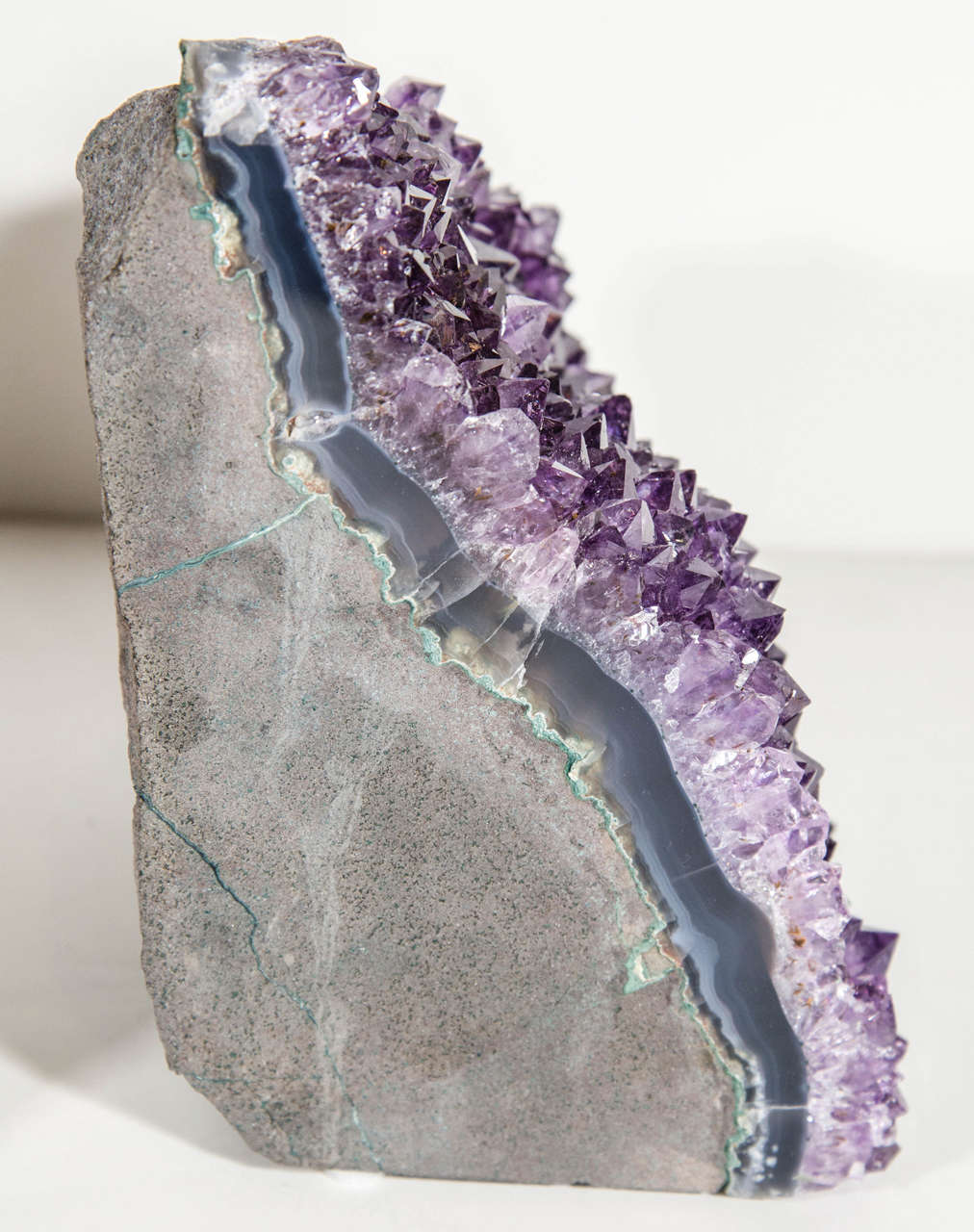 amethyst crystal bookends