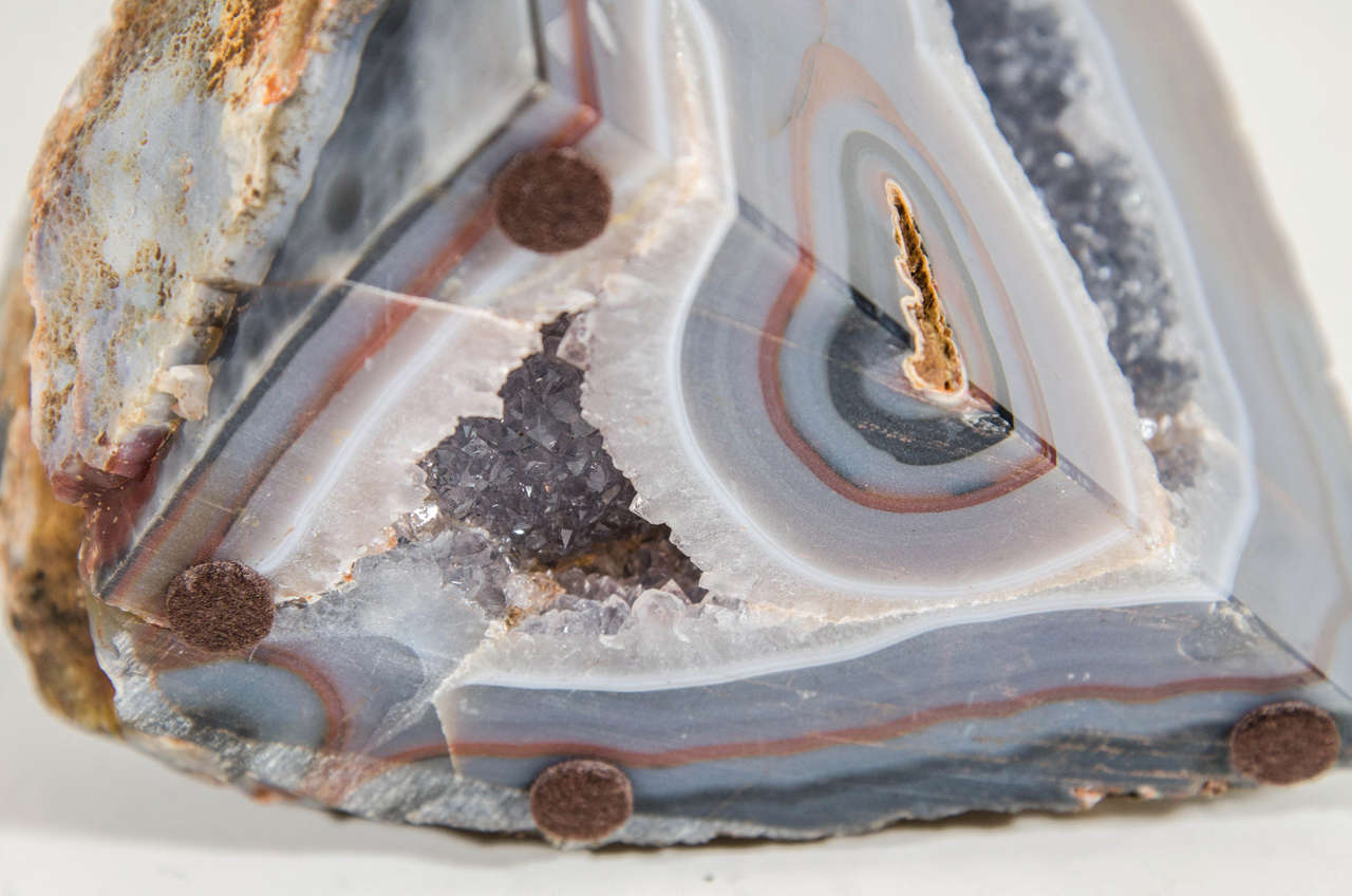 Organic Agate Stone Sculpture with Crystalline Center 3
