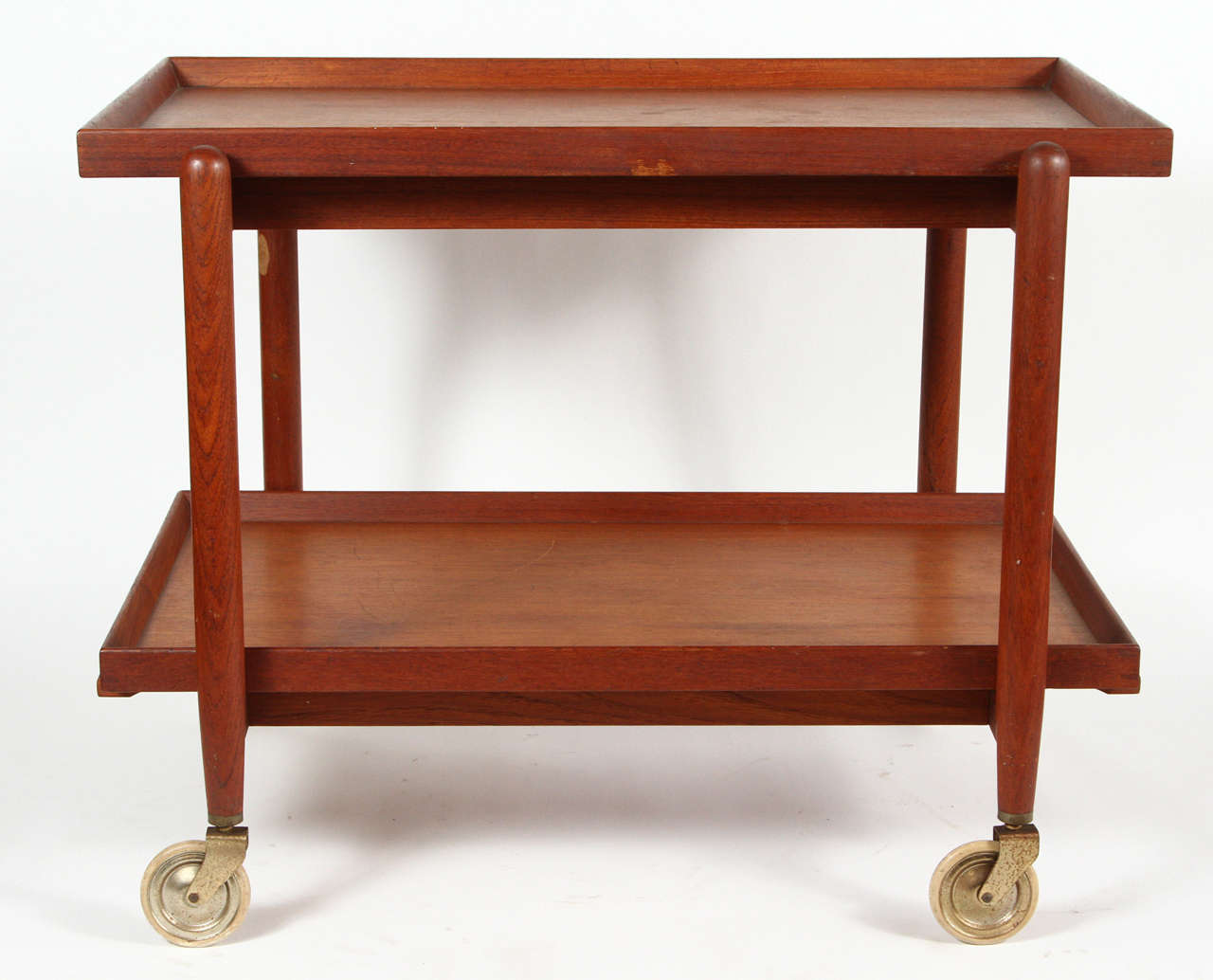 Mid-20th Century Teak Rolling Cart by Poul Hundevad