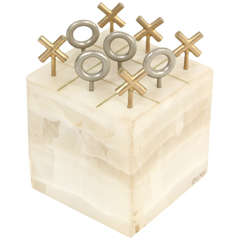 Retro Tic Tac Toe Sculpture by Curtis Jere