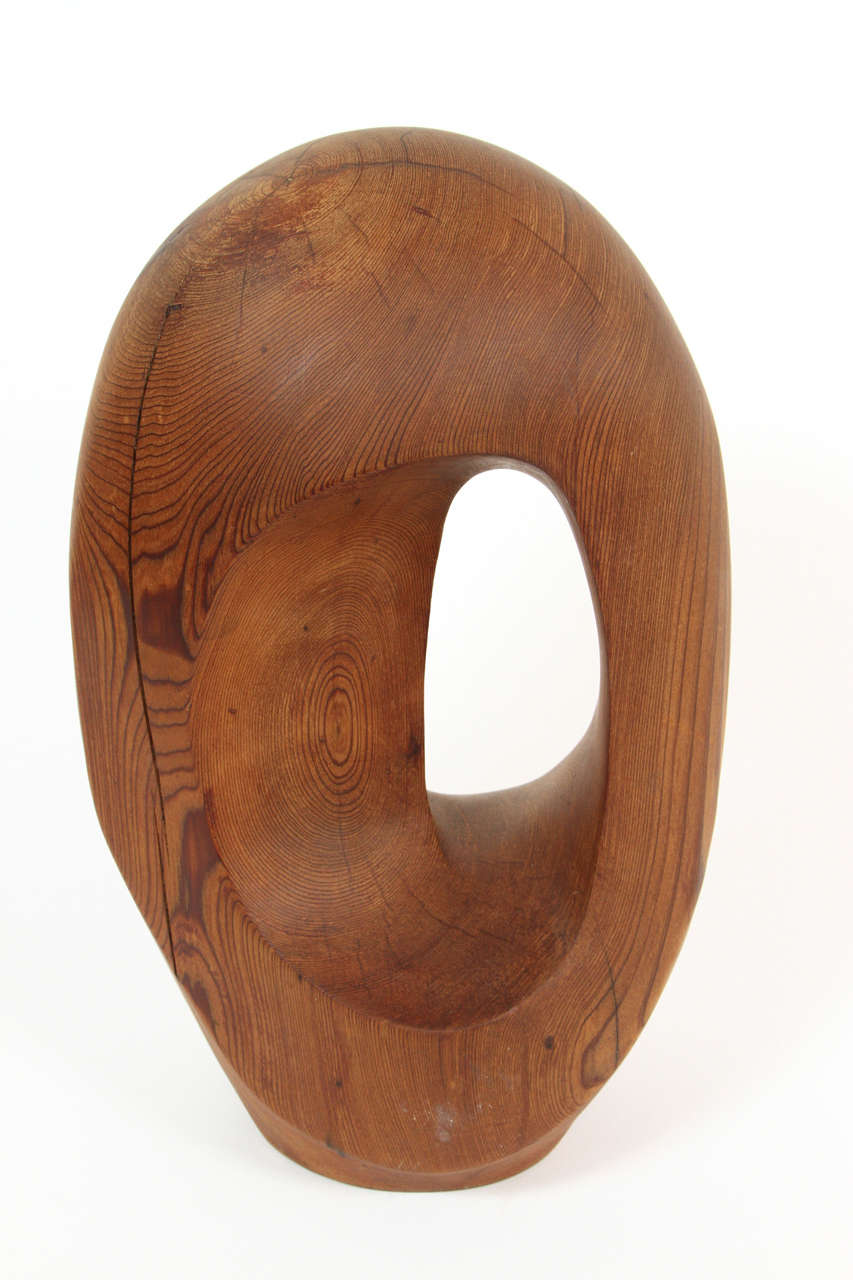 Mid-20th Century Wood Table Sculpture by Carol Setterlund