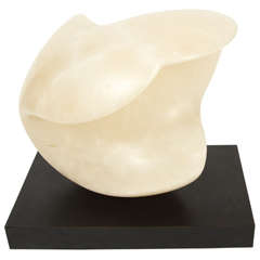 Biomorphic Alabaster Sculpture by Sidi Hessel