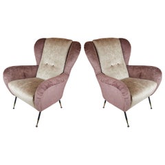 Pair of Comfortable 1950s Italian Armchairs by Radice