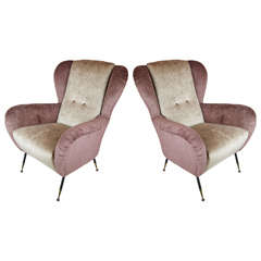 Pair of Comfortable 1950s Italian Armchairs by Radice 10