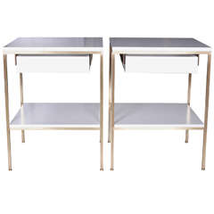 Regeneration Lacquer and Brass Bedside Tables 9