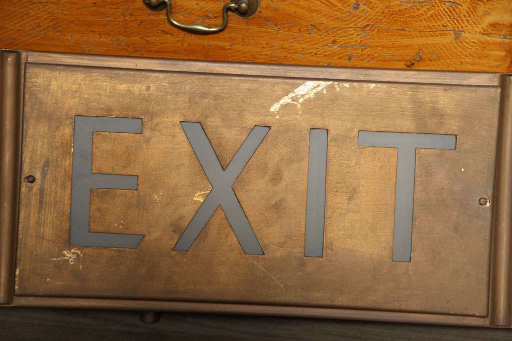 art deco exit sign