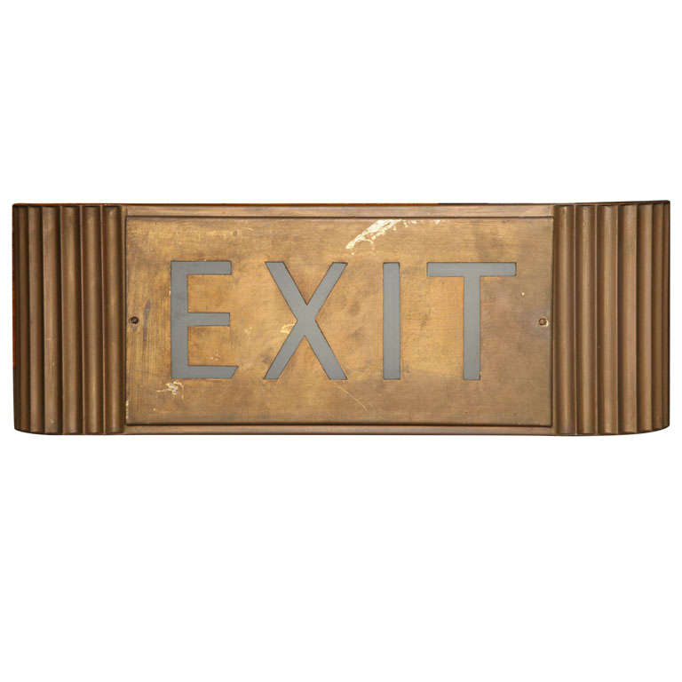 Art Deco "exit" Sign