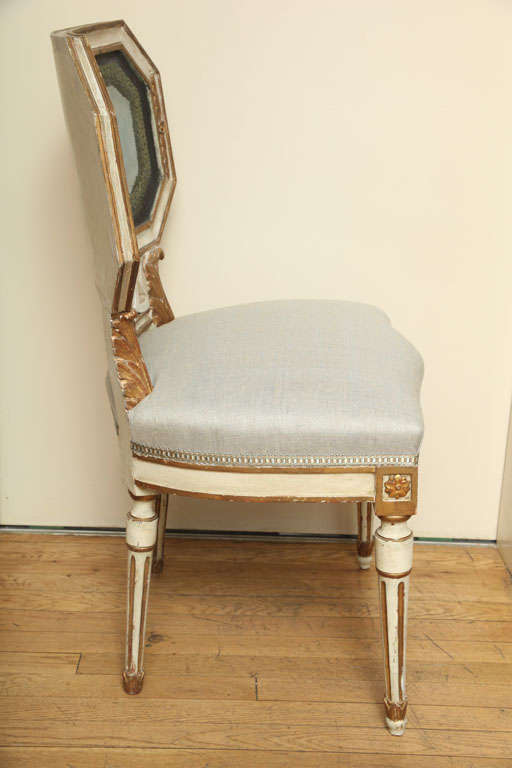 An Italian Neo Classic Design Side Chair with Octagonal Back 1