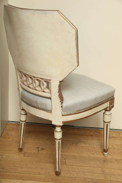 An Italian Neo Classic Design Side Chair with Octagonal Back 2