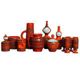 ensemble de céramique "Collection Rouge" de Roger Capron