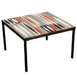 Ceramic Coffee Table by Roger Capron with "Navette" Tiles