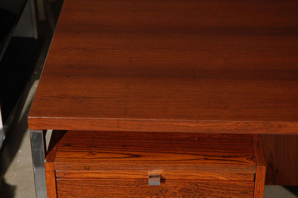 Brazilian Rosewood Desk In Excellent Condition In Los Angeles, CA