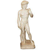 Italian Marble Carving After Michelangelo's "David"