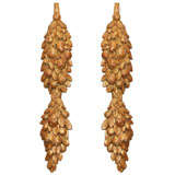 Pair Of Carved Fruit And Foliate Giltwood Swags