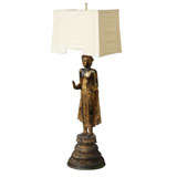 Monumental Tibetan Buddhist Table Lamp