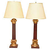 Pair of lamps Made From Antique Columns