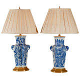 Pair of Chinese Double Square Lamps