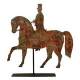 Antique Hessian Soldier on Horse Weathervane