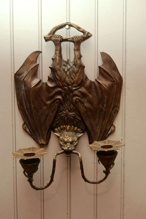 American Bronze Bat Sconces