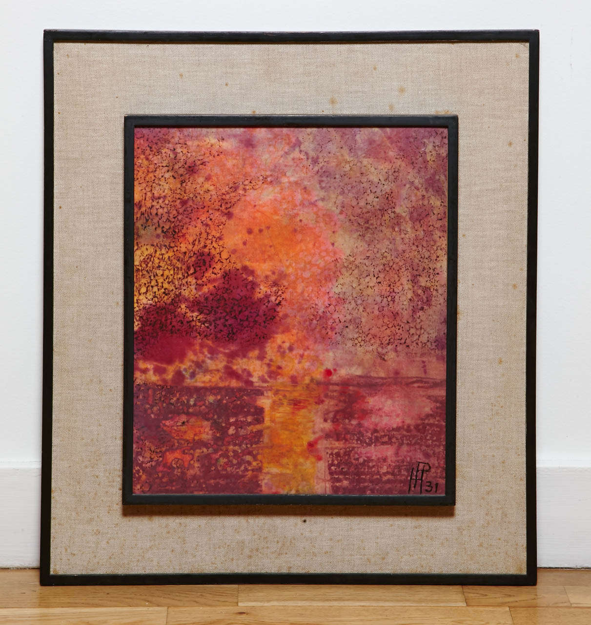 Rare Abstract Bauhaus Painting by Henri Pfeiffer 1931