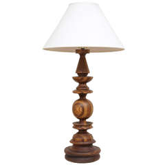 Spectacular Marquetry Lamp Base