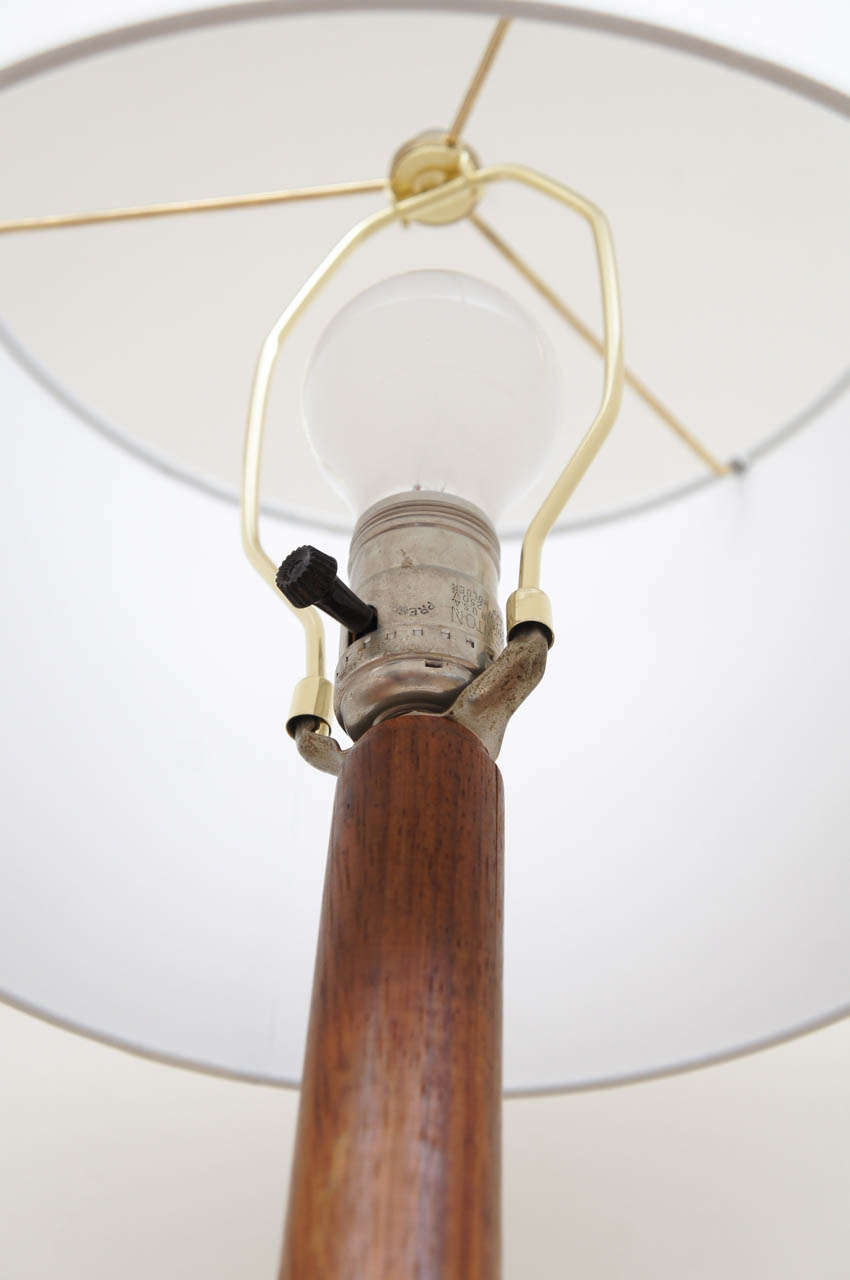 Sublime Danish Wooden Lamp In Excellent Condition In Hudson, NY