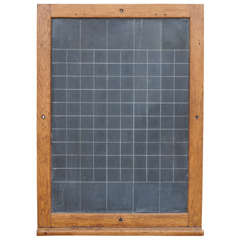 Antique Slate Chalkboard with Simple Grid