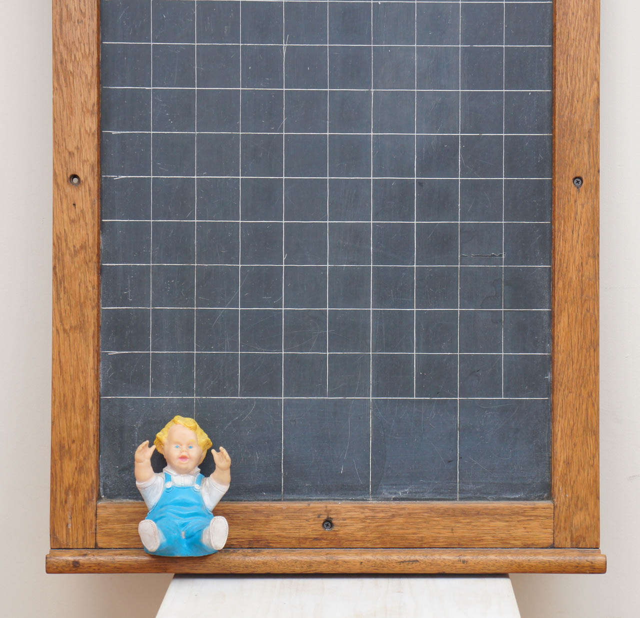 Schoolhouse Slate Chalkboard with Simple Grid