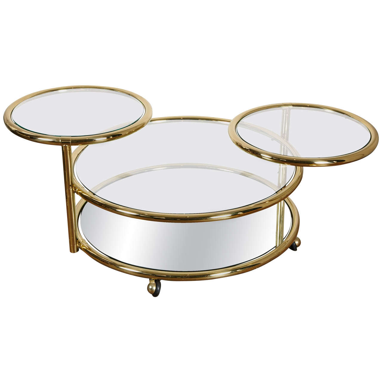 Table basse pivotante à quatre niveaux par Pace:: circa 1970