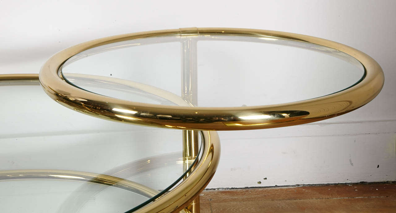 Américain Table basse pivotante à quatre niveaux par Pace:: circa 1970
