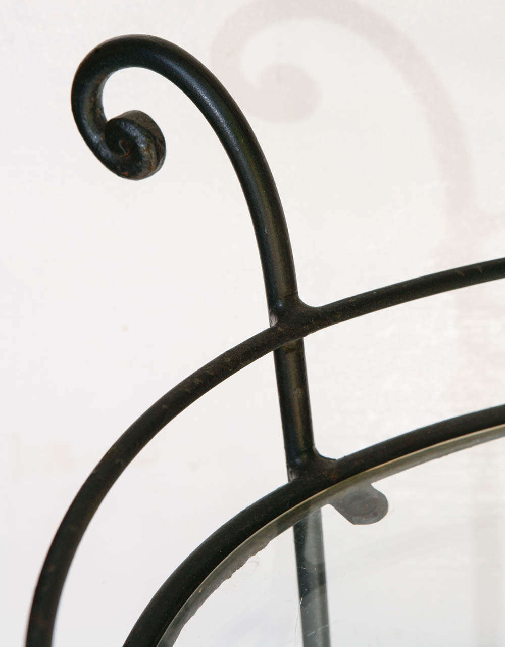 Mid-Century Modern Vintage 40's Wrought Iron 3 Tiered Stand For Sale