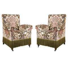 Pair of 1930's Slipper Chairs in Style of Napoleon 111