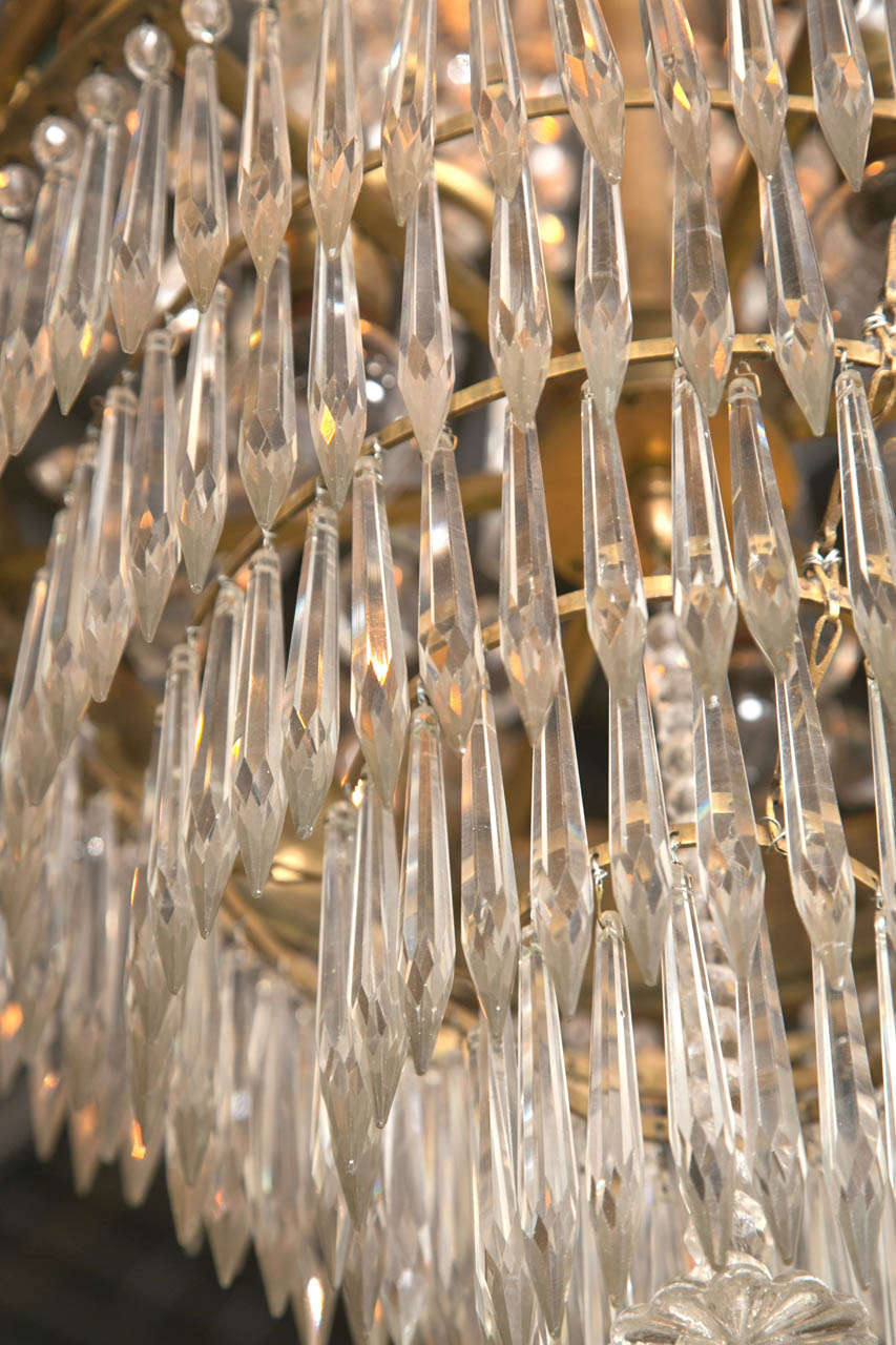 feather crystal chandelier