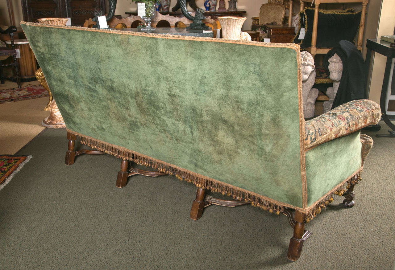 Wood William & Mary Style Settee